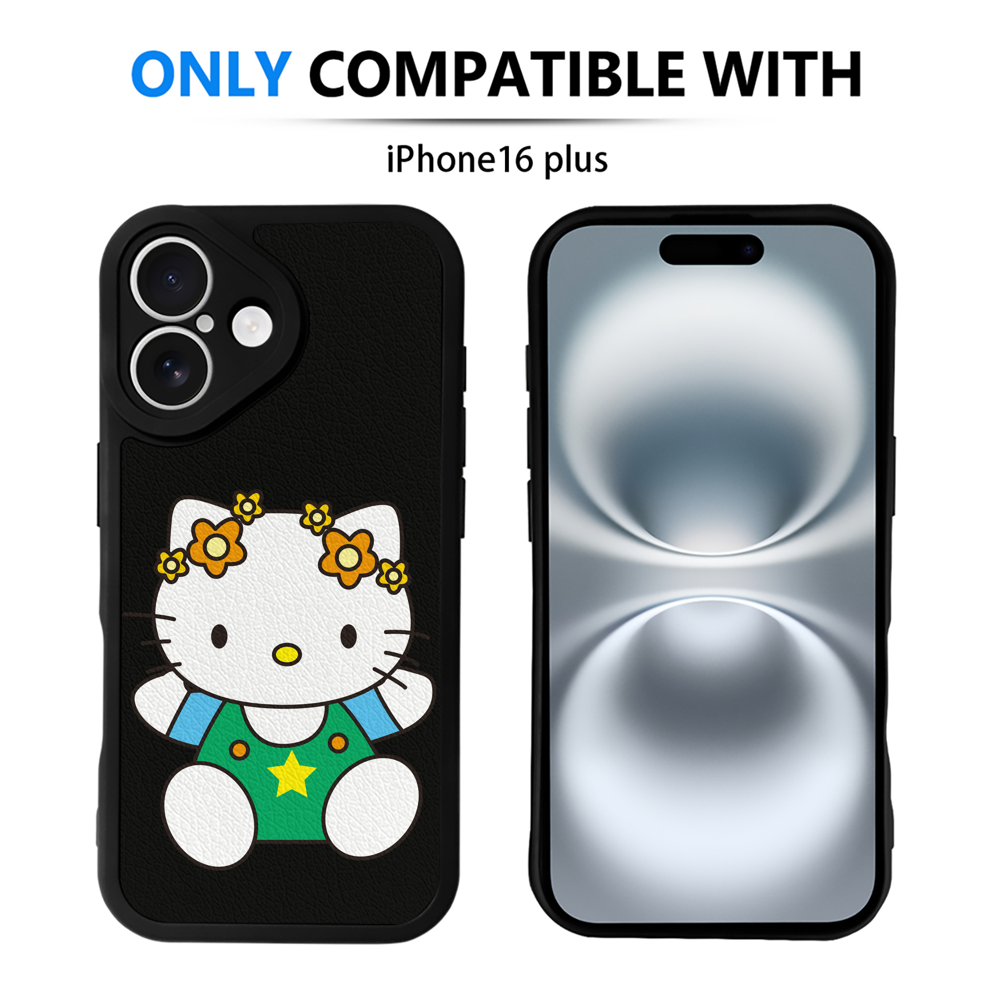 （画像用） Hello Kitty ハローキティ 【iPhone 16シリーズ対応】シリコンスマホケース（レザー調） 材質：シリコン